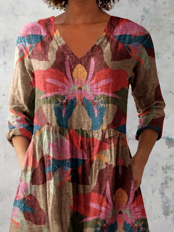 Harmony | Chemise Col V Longue Vintage