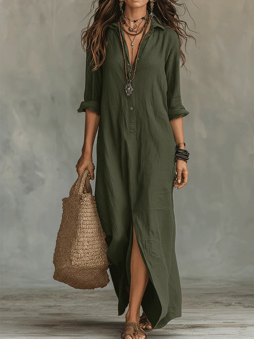Soline | Robe longue avec boutons