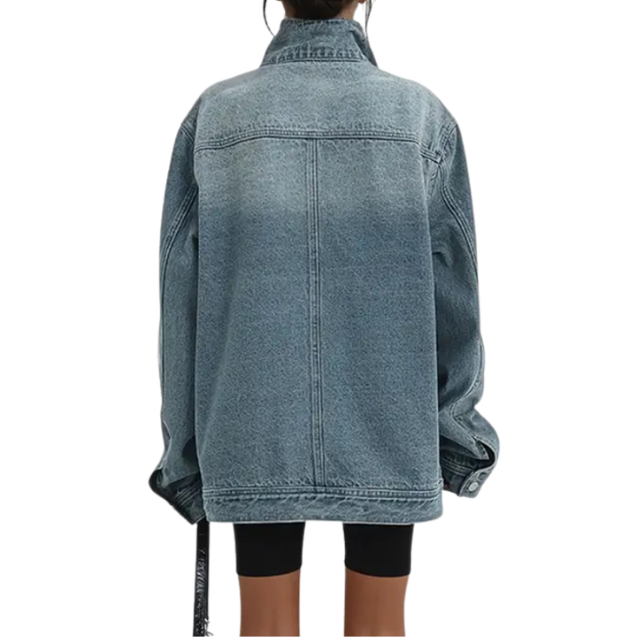 Sarah | Veste Asymétrique à Boutons Tendance Street Style