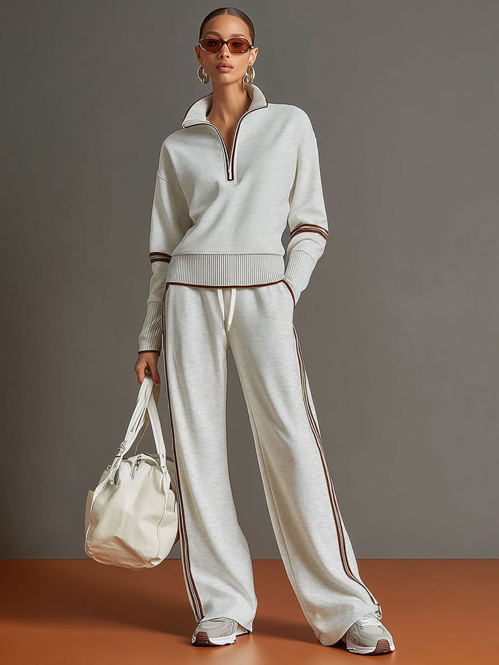 Marietta | Ensemble avec blouse et pantalon à jambes larges