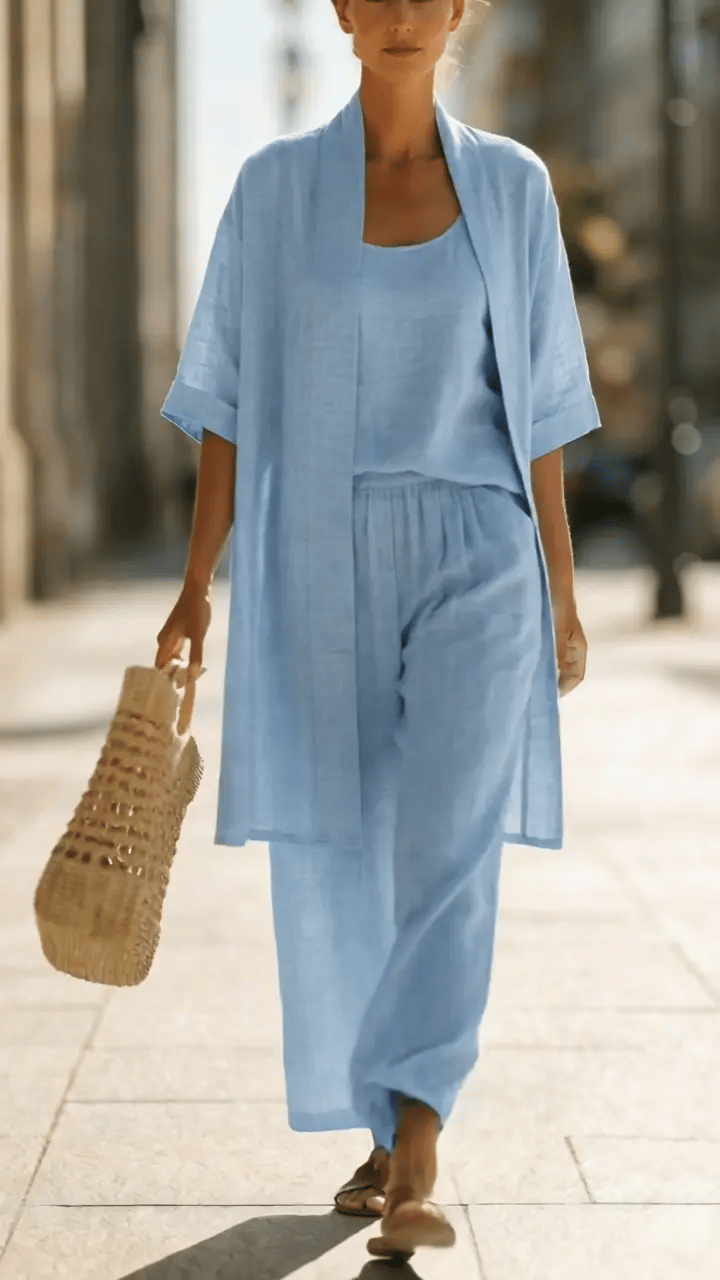 Isabella™ | Ensemble trois pièces en lin-coton sans effort
